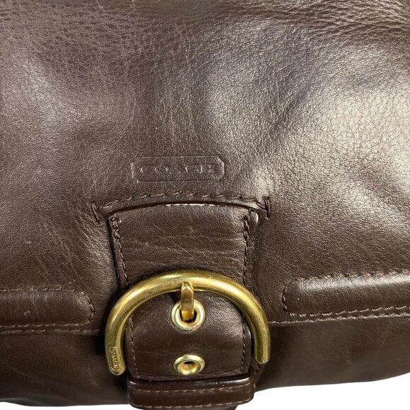 Coach Campbell Mahogany Brown Leather Satchel F25151 - Picture 9 of 16